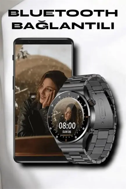 NFC ve Kablosuz Şarjlı Akıllı Saat EKG Nabız & Spor Modları ile iOS ve Android Uyumlu