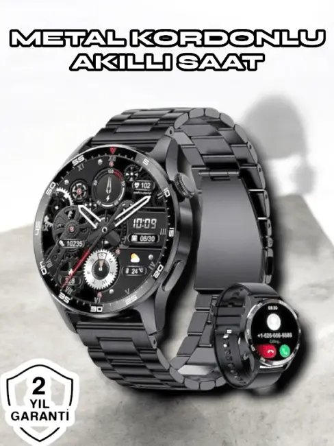 NFC ve Kablosuz Şarjlı Akıllı Saat EKG Nabız & Spor Modları ile iOS ve Android Uyumlu