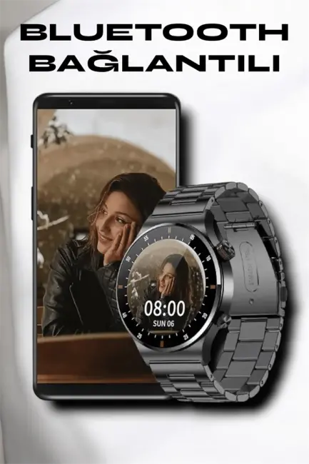 NFC ve Kablosuz Şarjlı Akıllı Saat EKG Nabız & Spor Modları ile iOS ve Android Uyumlu