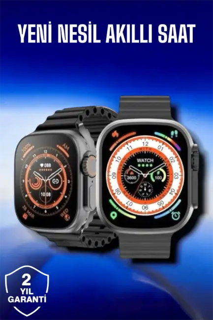 45 MM Gri Kasa Ultra Akıllı Saat Sesli Görüşme Sağlık Takibi Suya Dayanıklı