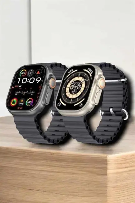 45 MM Gri Kasa Ultra Akıllı Saat Sesli Görüşme Sağlık Takibi Suya Dayanıklı