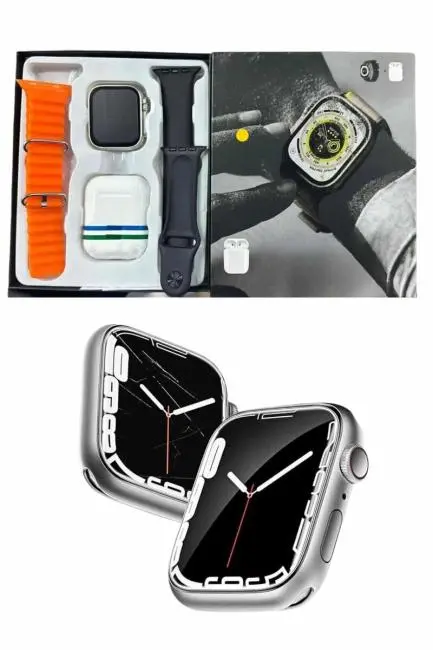 Akıllı Saat Kulaklık Hediyeli Uyku ve Sağlık Takibi Yapabilen Uzun Ömürlü