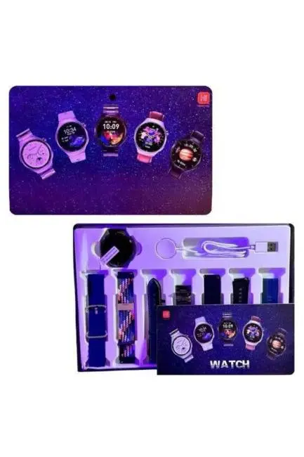 7 Kordonlu Akıllı Saat Siyah Kasa Dokunmatik Ekran Uyku ve Sağlık Takibi