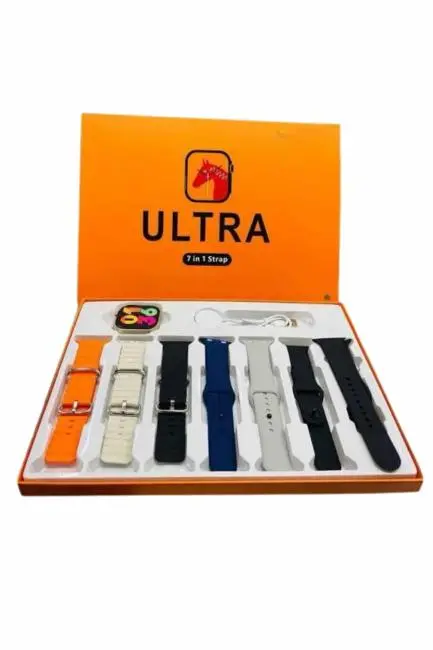 7 Kordonlu Akıllı Saat Plastik Kordon Hasır Kordon Çelik Kordon