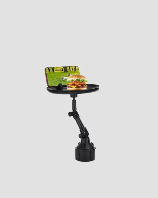 Universal Araç İçi Bardaklık Tepsisi 9 İnç Yemek Alanı ve Telefon Standlı