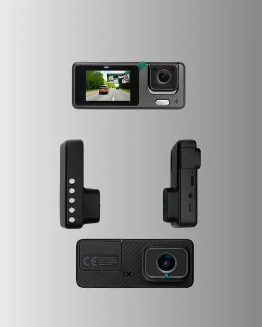 3 Kameralı Araç İçi DVR Kayıt Cihazı  Ön İç Arka Kamera Full HD