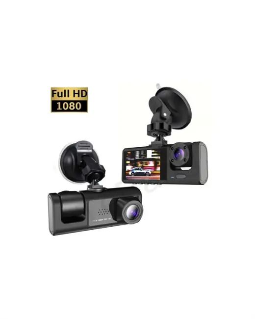 1. 3 Kameralı Full HD Araç Kamerası – Ön İç ve Arka Görüş ile %100 Kapsama