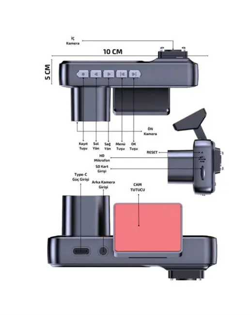 Tam Kapsamlı Araç Güvenliği: 3 Kameralı Full HD Kayıt Sistemi ile Ön İç ve Arka Görüş