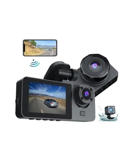 Full HD Çözünürlüklü Üç Kameralı Araç İçi Kamera – Park ve Sürüş Güvenliği