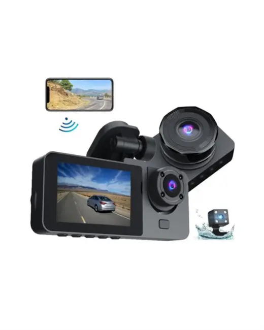 170° Geniş Açı Ön-Arka-İç Kamera Seti – Tam Kapsamlı Araç Güvenliği