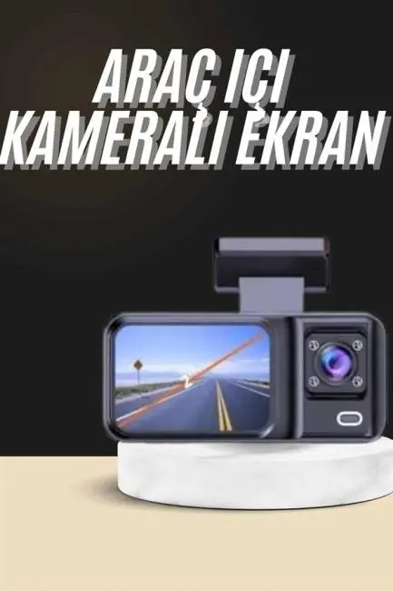 1080p Sürüş Kaydedici 2 İnç Araç Araba Ön İç Arka DVR IPS Ekran