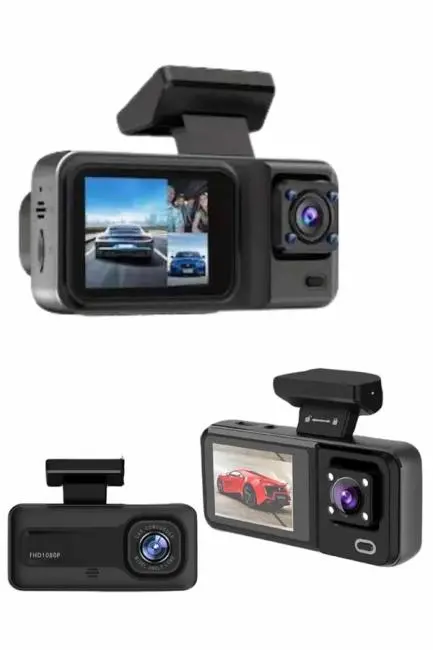 Ekranlı Sürüş Kaydedici DVR Ön ve Arka Kameralı Full HD Çözünürlüklü