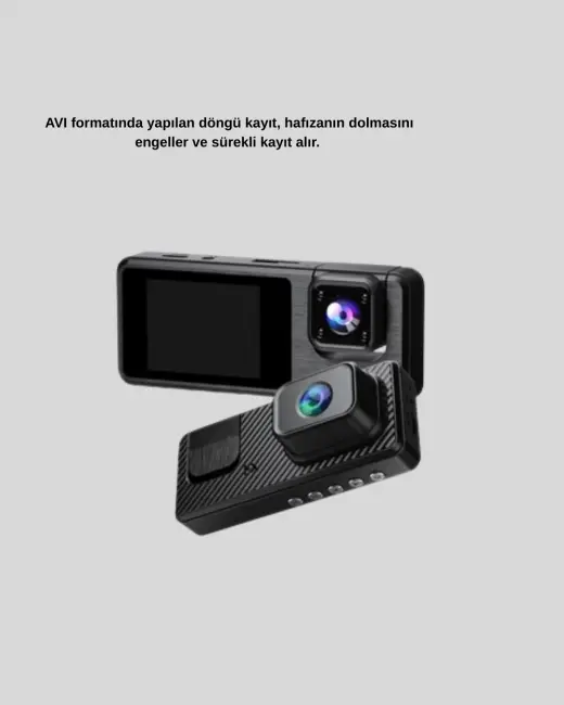 Full HD 3'lü Araç Kamerası Geri Görüş Destekli Park Modlu 1080P DVR