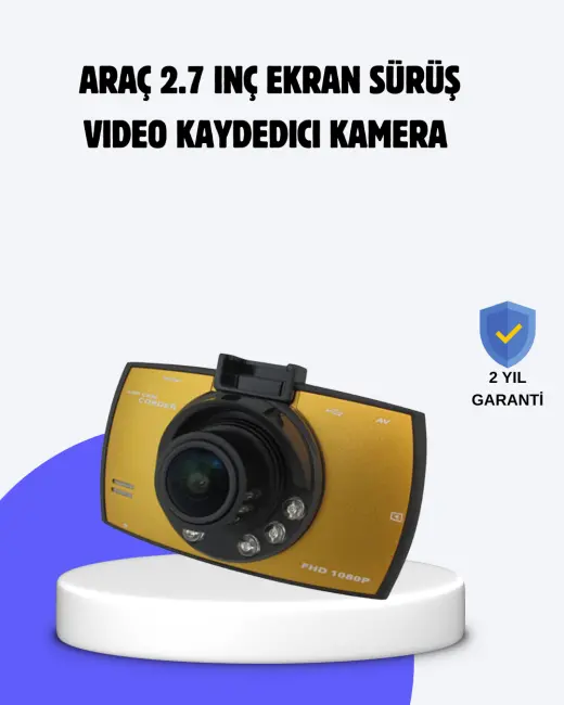 Full HD Araç Kamerası G Sensor Gece Görüşlü Dash Cam