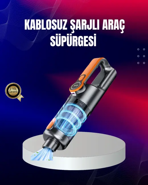 Taşınabilir Şarjlı El Süpürgesi Çok Yönlü Temizlik 5 Başlıklı Numaratör Hediyeli