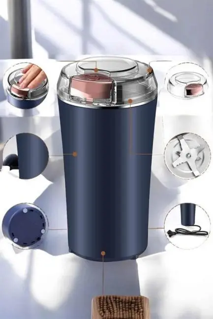 Kahve Ve Baharat Öğütücü Dayanıklı Paslanmaz Çelik Kolay Kullanım