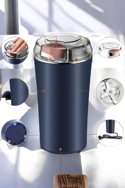 Kahve Ve Baharat Öğütücü Dayanıklı Paslanmaz Çelik Kolay Kullanım