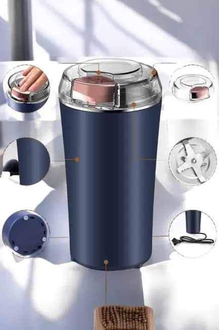 Kahve Ve Baharat Öğütücü Dayanıklı Paslanmaz Çelik Kolay Kullanım