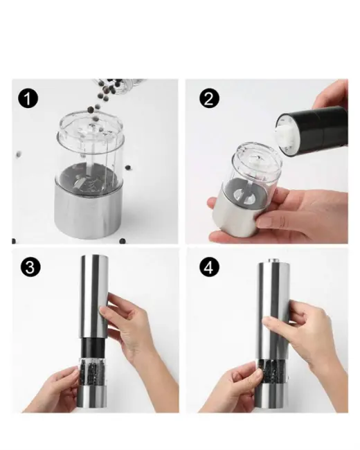 Elektrikli Baharat Öğütme Cihazı Ergonomik Şeffaf Gövde