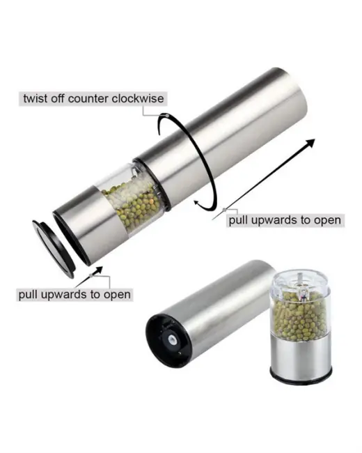 Elektrikli Baharat Öğütme Cihazı Ergonomik Şeffaf Gövde