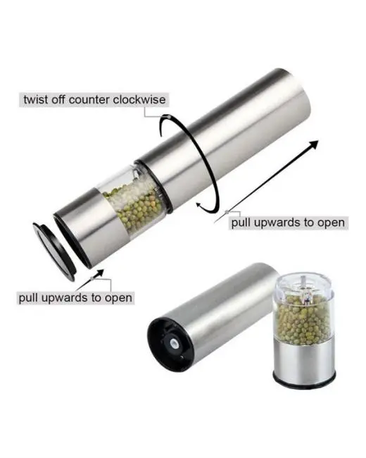 Elektrikli Baharat Öğütme Cihazı Ergonomik Şeffaf Gövde