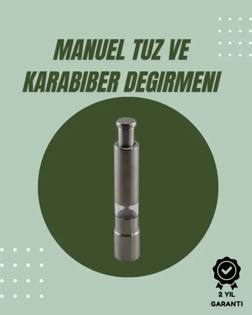 Orta Boy Kararbiber ve Tuz Öğütücü – Kolay Kullanım Şık Tasarım