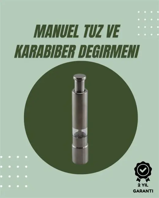 Orta Boy Kararbiber ve Tuz Öğütücü – Kolay Kullanım Şık Tasarım