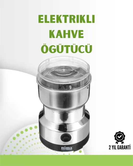 Kahve ve Baharat Değirmeni | Kompakt Hafif Hızlı Öğütme Şeffaf Kapaklı Kolay Kullanım