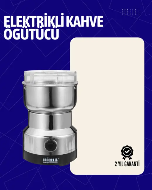 Elektrikli Sessiz Kahve Öğütücü | Çok Fonksiyonlu 200W AB Fişli Kolay Temizlenir