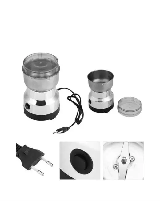 Kompakt Elektrikli Kahve ve Baharat Öğütücü | 14500 Devir Şeffaf Kapaklı Hediye İçin İdeal