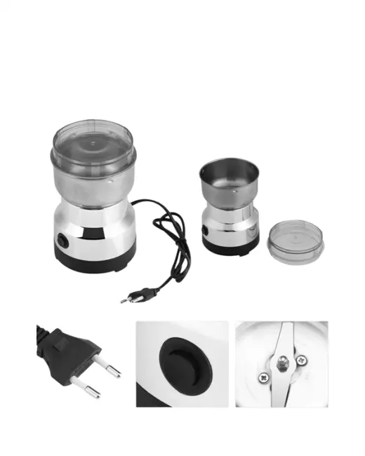 Paslanmaz Çelik Elektrikli Kahve Değirmeni | Sessiz Hızlı Çok Amaçlı Öğütücü (200W)