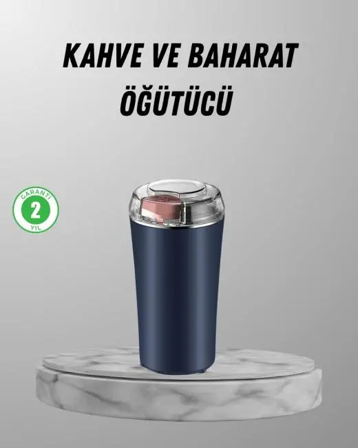 Elektrikli Kahve ve Baharat Öğütücü – Güçlü Motor Paslanmaz Çelik Gövde Kolay Temizlik