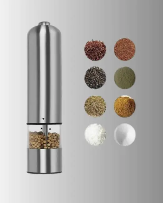 Işıklı Pilli Baharat Değirmeni Taze ve Pratik Öğütme