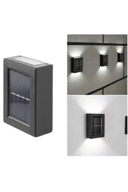 Solar Lamba Dekoratif Aplik Su Geçirmez Led Işıklı Duvar Lambası