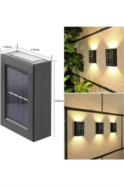 Dekoratif Duvar Lambası Solar Güneş Enerjili Bahçe Aydınlatması