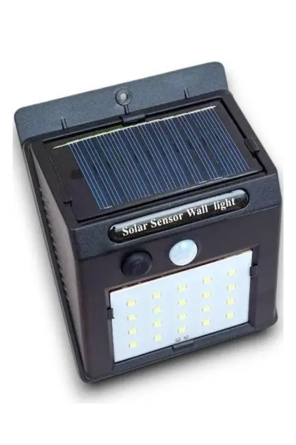 Solar Sensörlü Duvar Lambası Bahçe Lamba 20 Led Işık