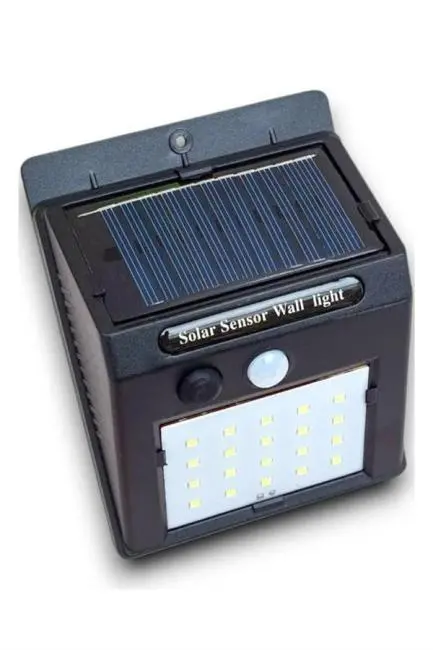 Solar Sensörlü Duvar Lambası Bahçe Lamba 20 Led Işık