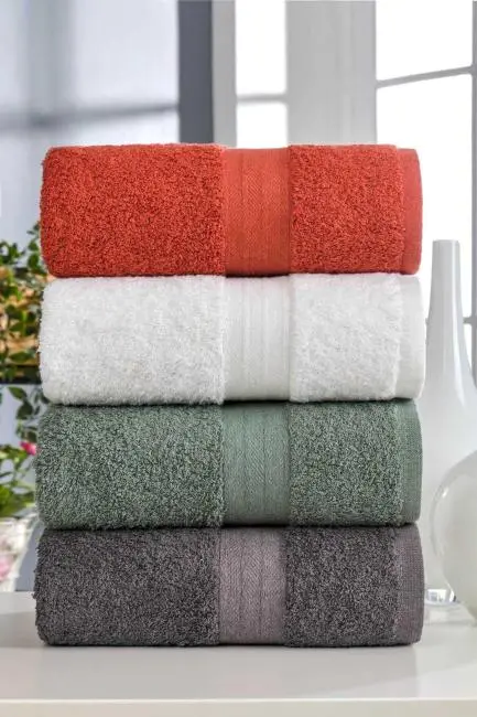 4 lü El Yüz Havlu Takımı %100 Pamuklu Matiz Yeki
