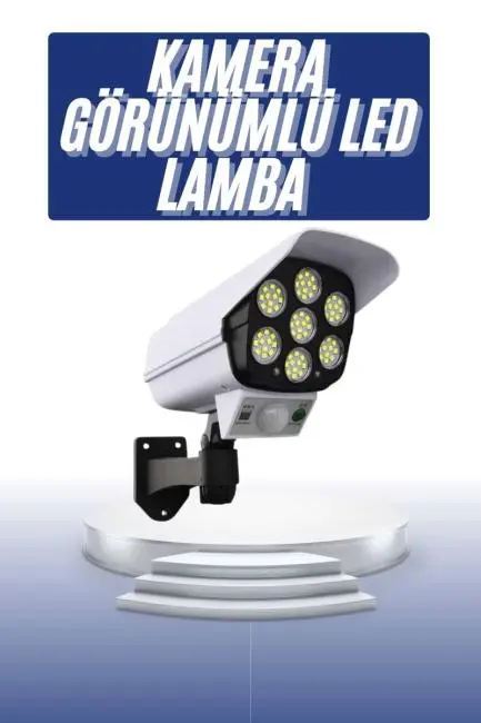 Solar Bahçe Lambası Uzaktan Kumandalı Kamera Görünümlü Hareket Sensörlü