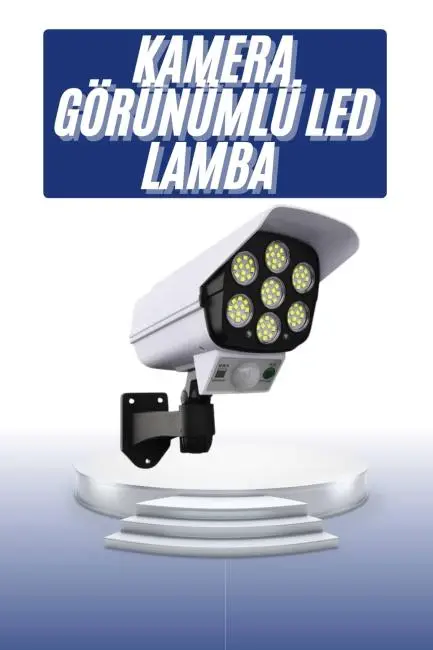 Solar Bahçe Lambası Uzaktan Kumandalı Kamera Görünümlü Hareket Sensörlü