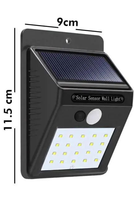 Bahçe Aydınlatması Güneş Enerjili Led Işık Lamba Sensörlü Dekoratif