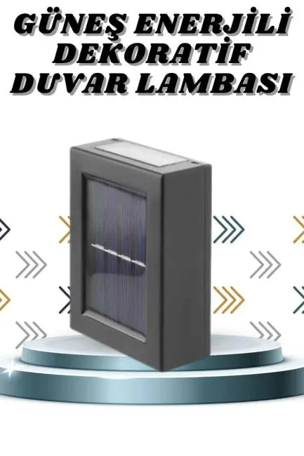 Solar Lamba Dekoratif Aplik Su Geçirmez Led Işıklı Duvar Lambası