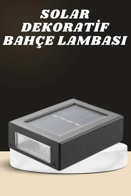 Dekoratif Duvar Lambası Solar Güneş Enerjili Bahçe Aydınlatması