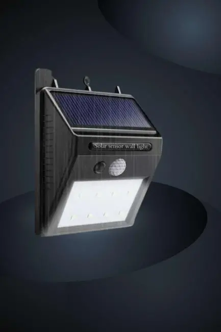 Bahçe Aydınlatma Sensörlü Güneş Enerjili Duvar Lambası 40 Led Işık