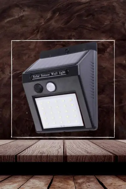 Bahçe Aydınlatma Sensörlü Güneş Enerjili Duvar Lambası 40 Led Işık