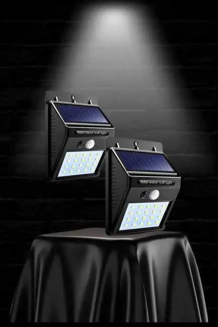 Güneş Enerjili Sensörlü Duvar Lambası Bahçe Lamba Suya Dayanıklı Bahçe Aydınlatma