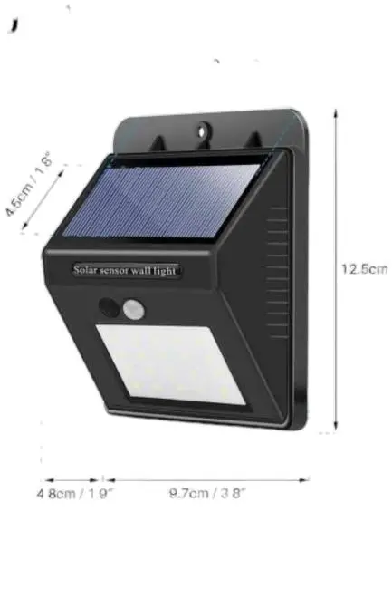 Solar Güneş Enerji Panelli Sensörlü Lamba Enerji Tasarruflu