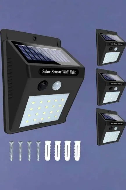 Solar Lamba Giriş Bahçe Yol Avlu Hareket Sensörlü Led Parlak Gece Su Geçirmez