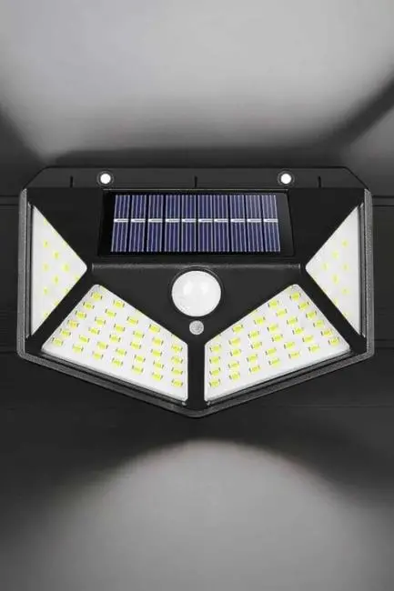 Güneş Enerjili Bahçe Aydınlatma Lambası Solar 100 Led Lamba