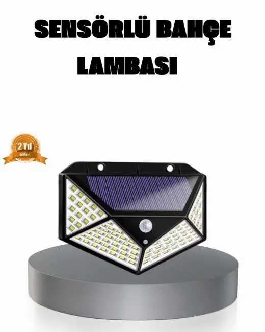 Solar Güçlü 100 LED Bahçe Lambası – Enerji Tasarruflu Suya Dayanıklı ve Geniş Açılı Işık